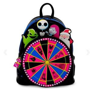 💜❗️LAST ONE❗️Disney Loungefly NBChristmas Oogie Boogie Wheel Mini Backpack